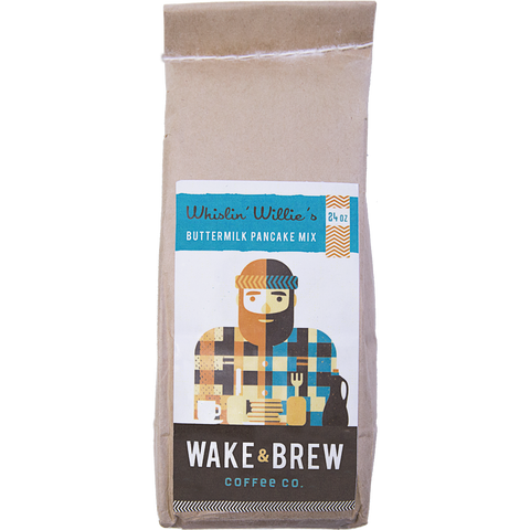 Whistlin' Willie's Pancake Mix 100% Arabica Whole Bean Coffee Roasted Fresh Buy Online Flat Rate Shipping Free Shipping Over $35 United States USA Fast Shipping - Wake & Brew Coffee Co.